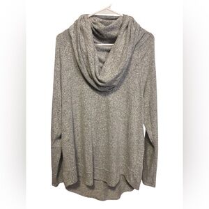 Super Soft and Cozy Cupio Heather Gray Cowl Neck Sweater